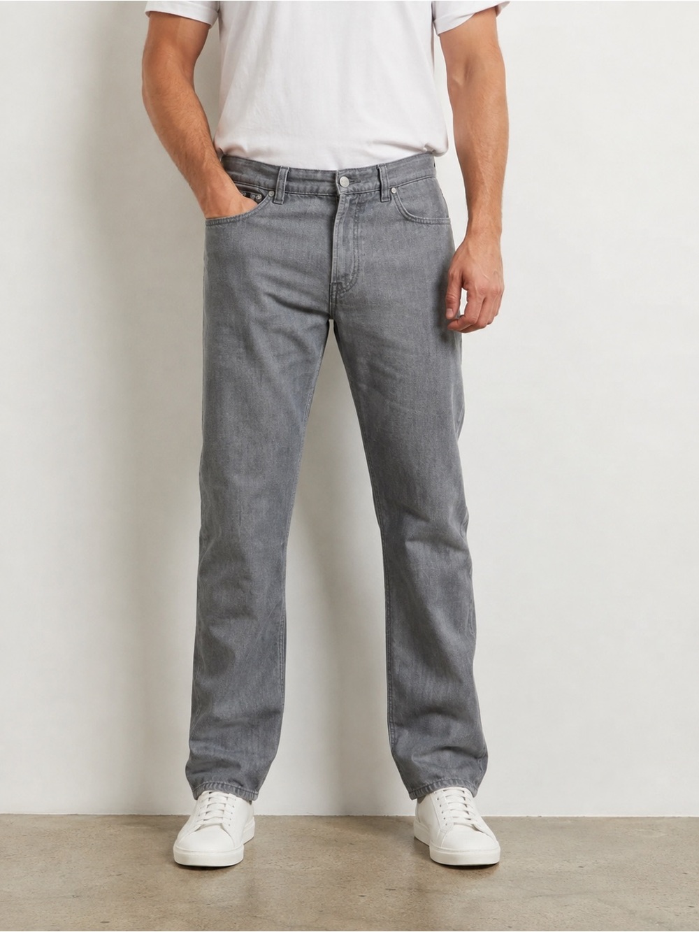BOSS Hugo Boss Alabama Gray Linen Cotton Jeans Pants Men’s W34 L32